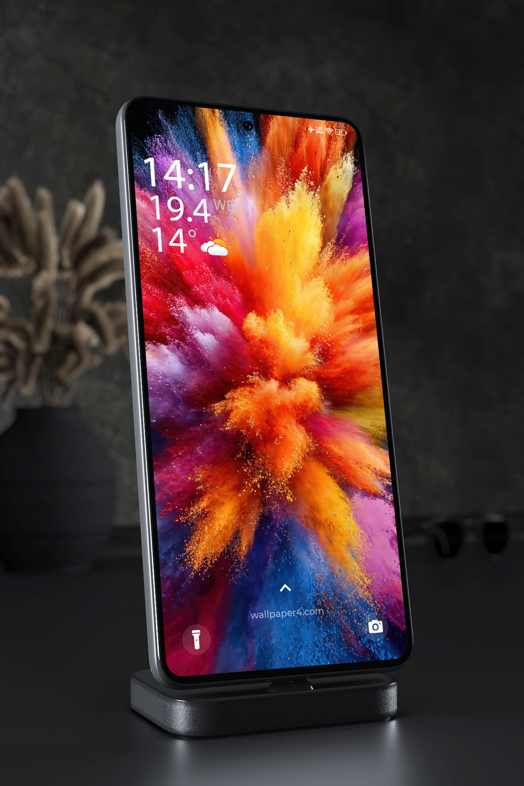 Mobile Wallpaper 4448 - Vibrant Abstract Color Powder Explosion Art