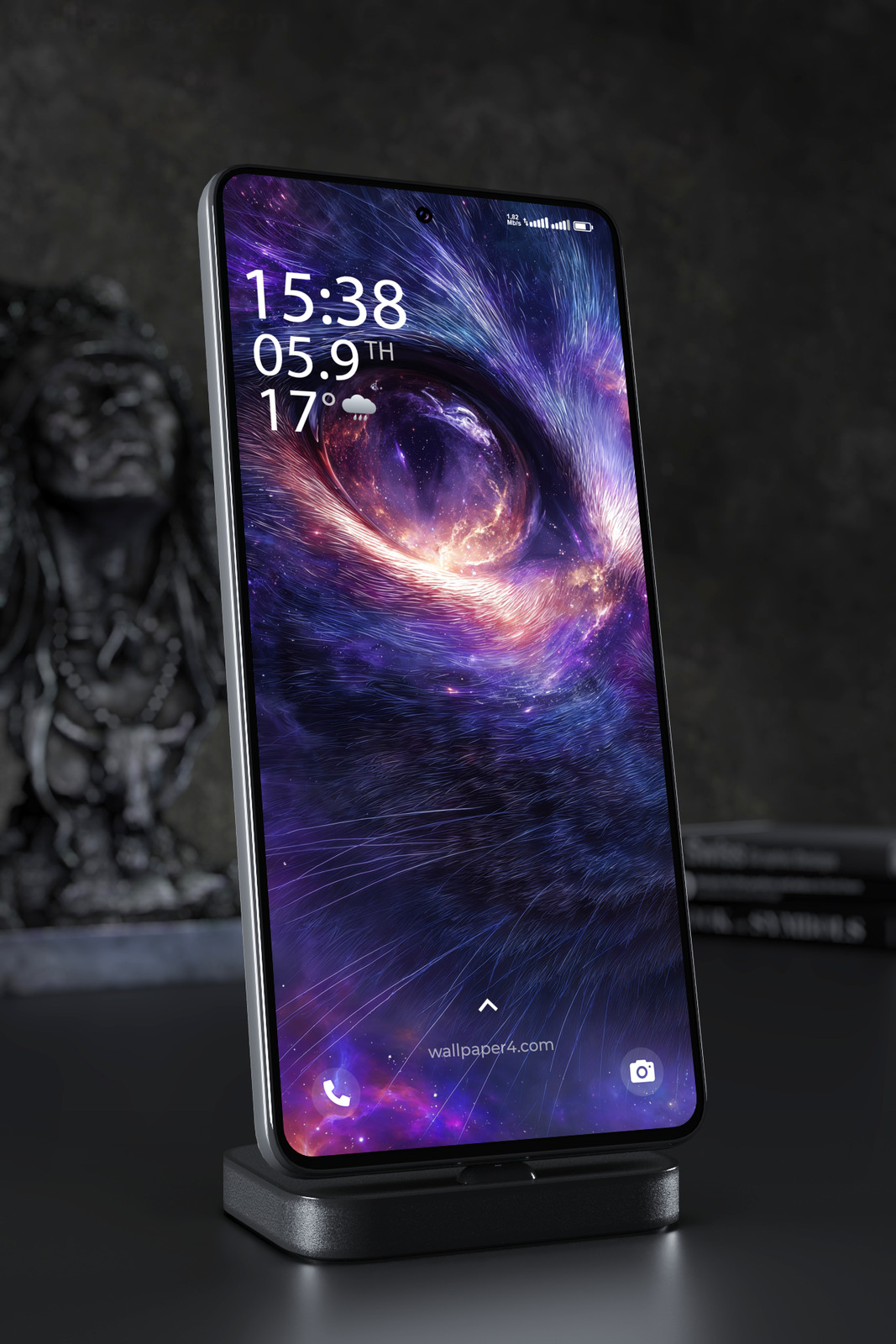 Mobile Wallpaper 4586 - Cosmic Animal Eye Fantasy Digital Art