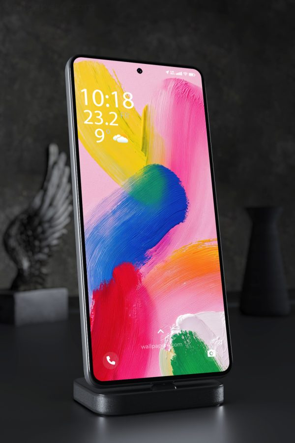 Mobile Wallpaper 4604 - Colorful Abstract Brush Stroke Painting Design