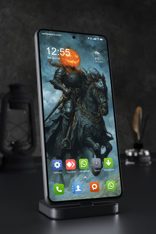 Phone Wallpaper 4697 - Headless Horseman Dark Fantasy Halloween Art