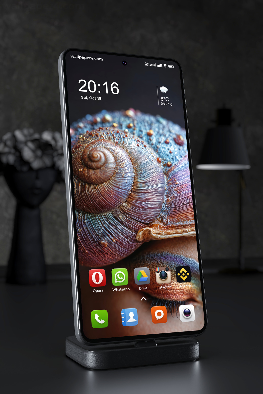 Mobile Wallpaper 5238 - Surreal Snail Eye Macro Fantasy Portrait