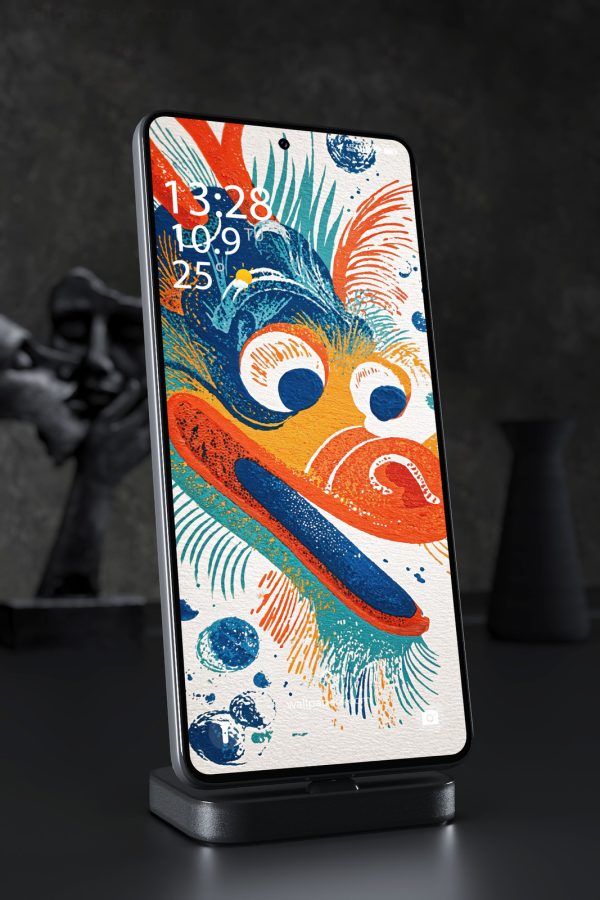 Mobile Wallpaper 5330 - Colorful Abstract Bird with Bold Artistic Energy