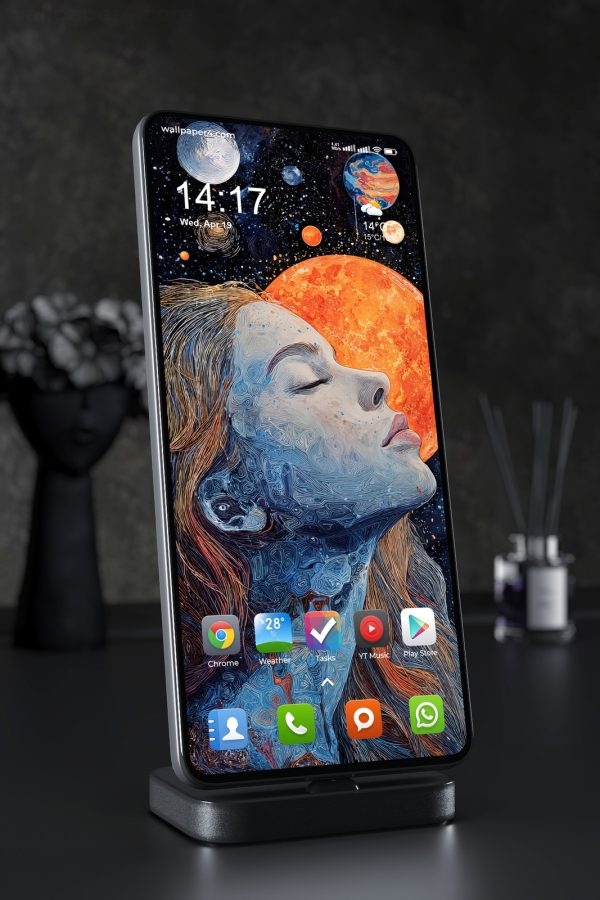 Mobile Wallpaper 5334 - Cosmic Dreamer Surrounded by Distant Planets