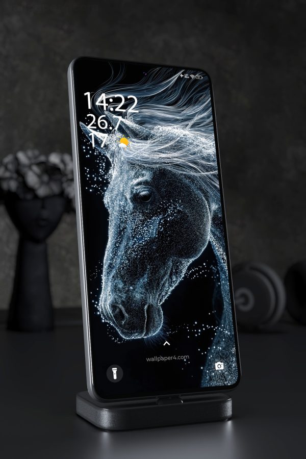 Phone Wallpaper 5425 - Abstract White Horse Digital Art Wallpaper