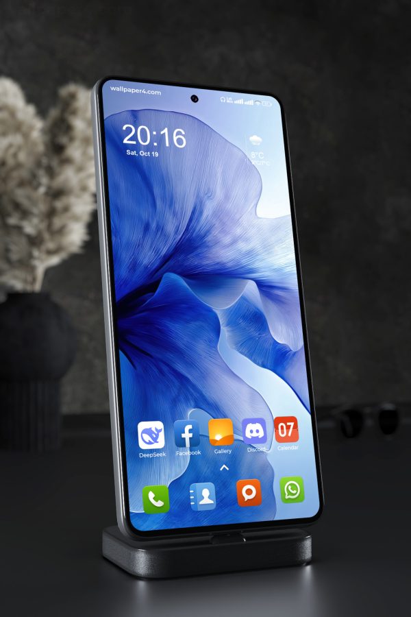 Phone Wallpaper 5615 - Elegant Blue Flower Petals in Soft Light