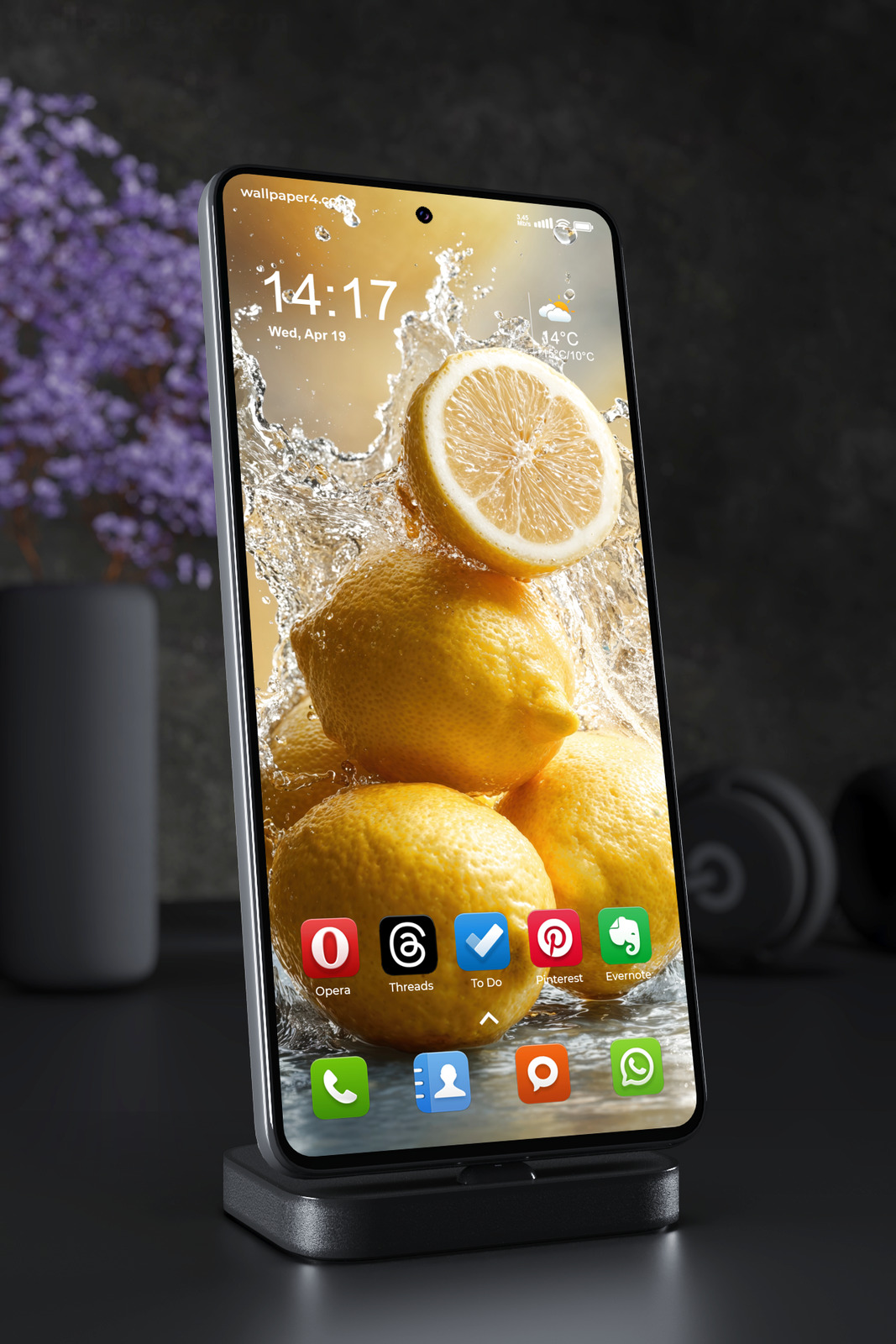 Mobile Wallpaper 5830 - Fresh Lemons and Crystal Water Splash