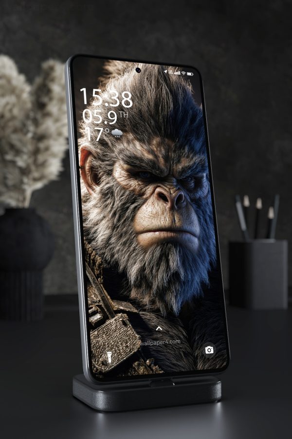 Phone Wallpaper 6032 - Fierce Monkey King Warrior Portrait