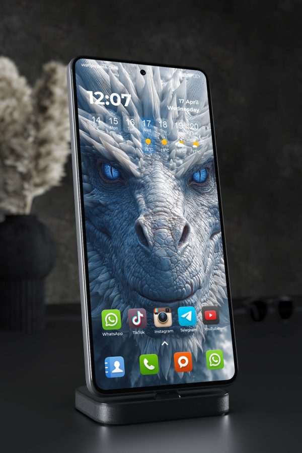 Phone Wallpaper 6231 - Blue Dragon Close Up Fantasy Creature Art