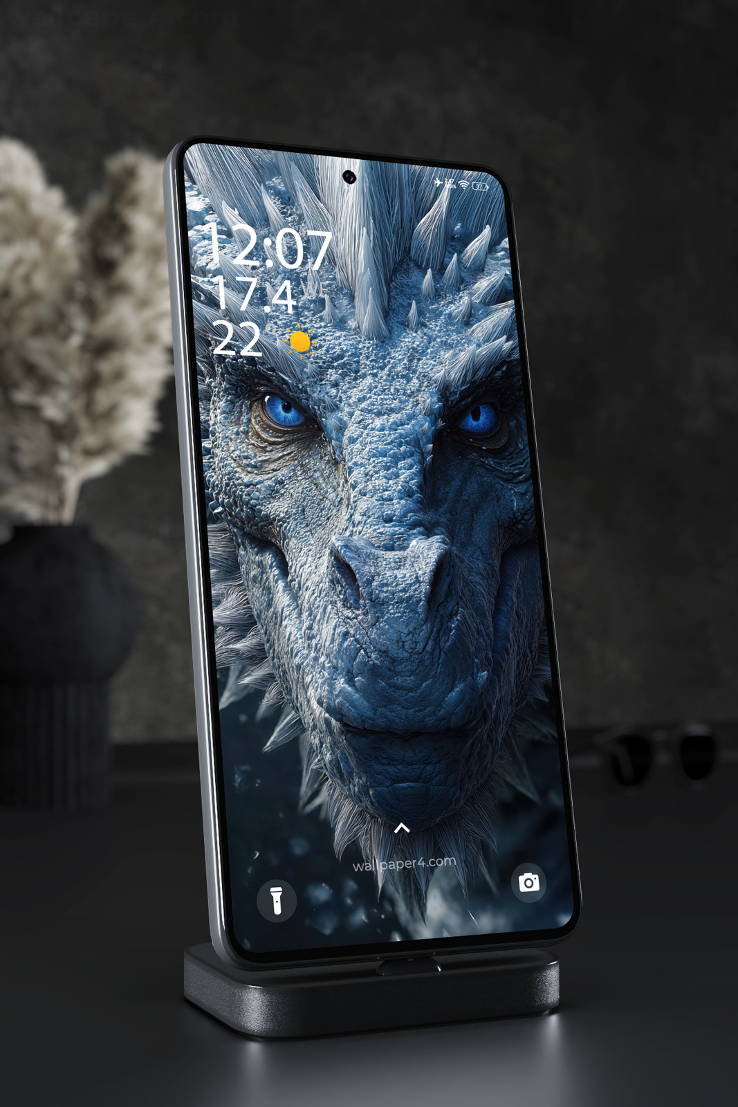 Mobile Wallpaper 6231 - Blue Dragon Close Up Fantasy Creature Art
