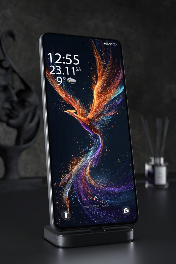 Mobile Wallpaper 6240 - Abstract Phoenix Bird Light Art Wallpaper