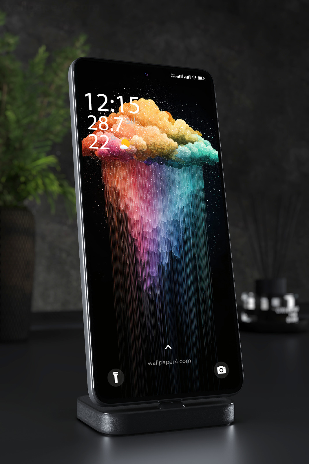 Mobile Wallpaper 6474 - Abstract Rainbow Cloud Digital Art Wallpaper