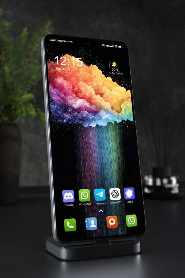 Mobile Wallpaper 6474 - Abstract Rainbow Cloud Digital Art Wallpaper