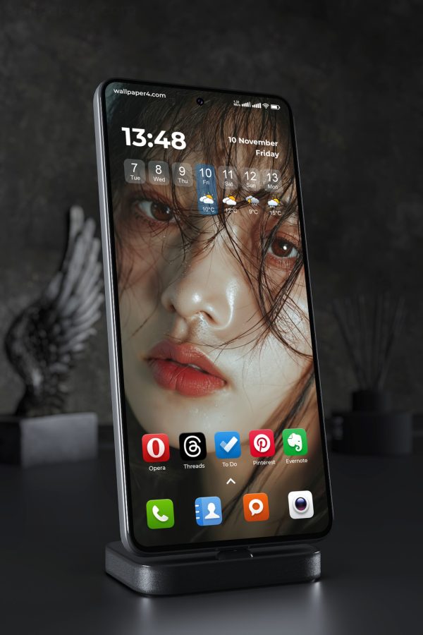 Phone Wallpaper 6666 - Moody Close Up Portrait of a Woman
