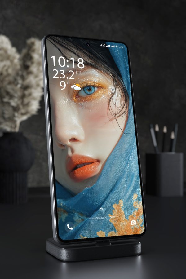 Phone Wallpaper 6674 - Blue Eye Portrait with Artistic Beauty