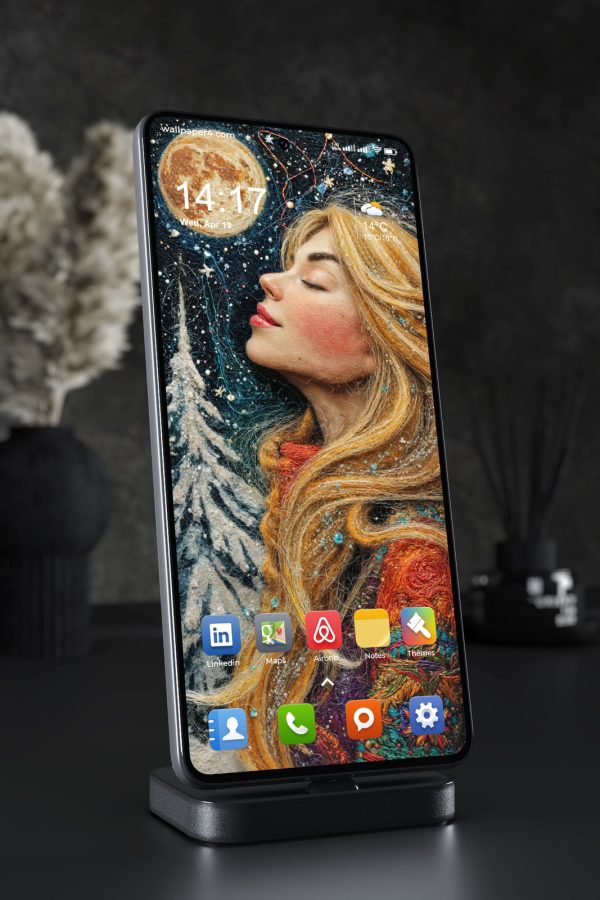 Phone Wallpaper 6766 - Cosmic Woman Fantasy Art Portrait