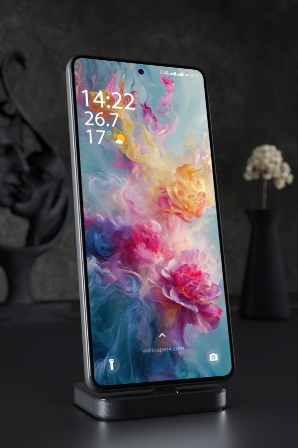 Phone Wallpaper 6983 - Pastel Floral Abstract Art Background