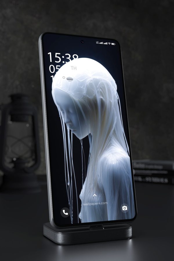 Phone Wallpaper 7148 - Ethereal Faceless Alien in Translucent Light