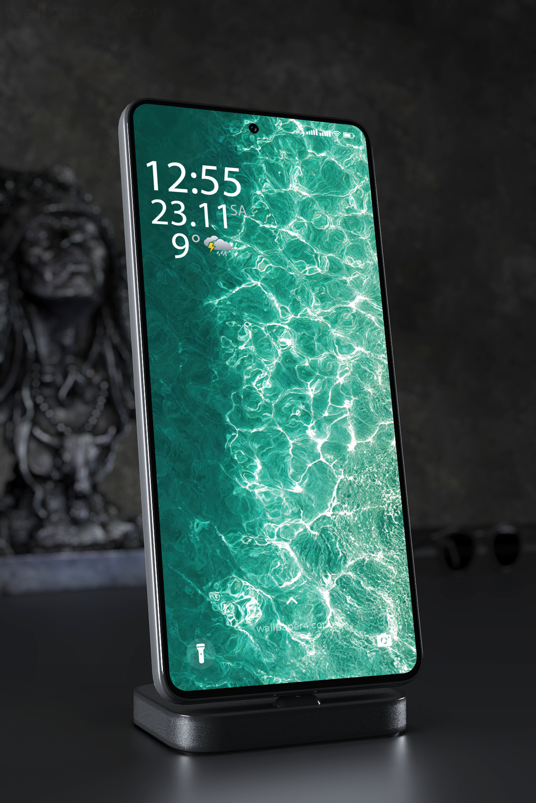 Mobile Wallpaper 7204 - Turquoise Ocean Waves and Sunlit Water
