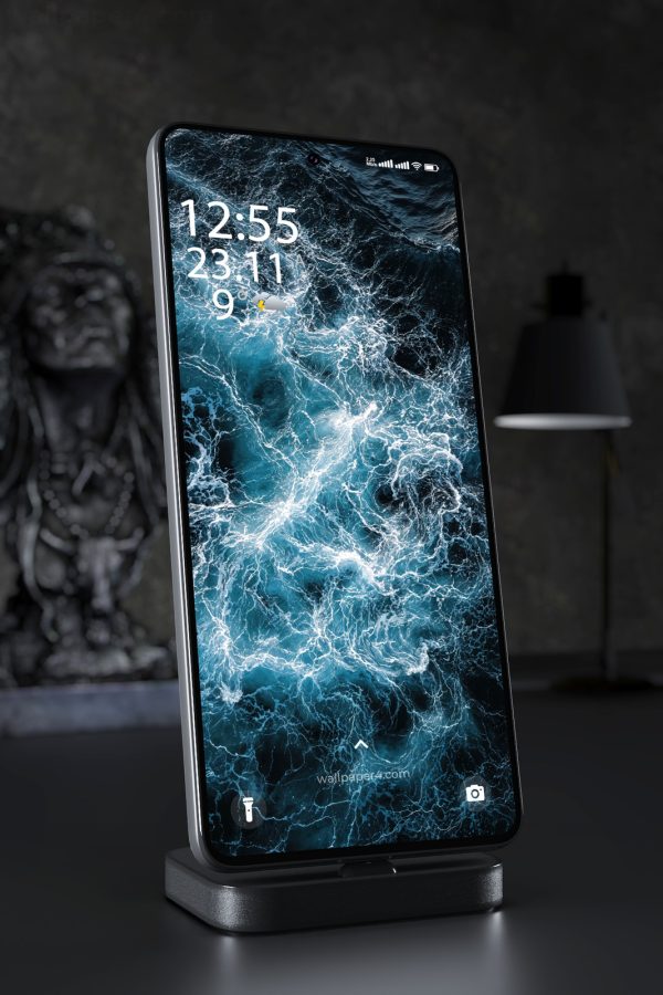 Mobile Wallpaper 7248 - Powerful Turquoise Ocean Waves in Motion
