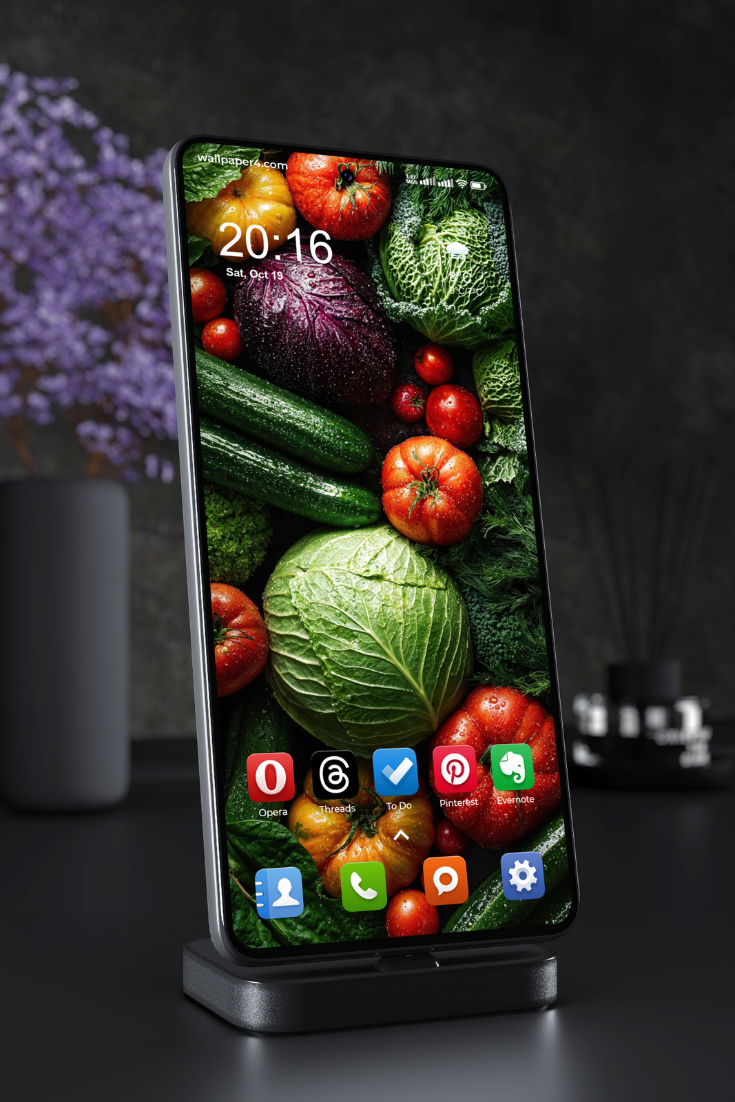 Mobile Wallpaper 7330 - Fresh Garden Vegetables in Rich Natural Colors