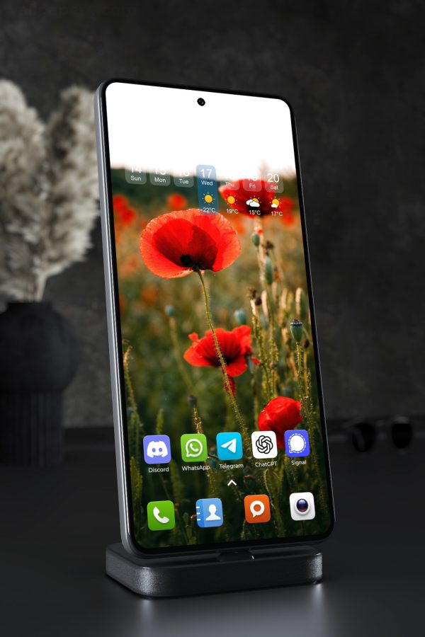 Phone Wallpaper 7516 - Red Poppies Glowing in a Peaceful Summer Field