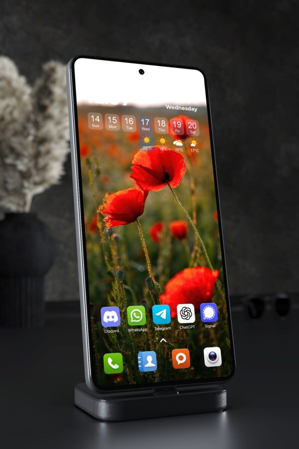 Mobile Wallpaper 7516 - Red Poppies Glowing in a Peaceful Summer Field