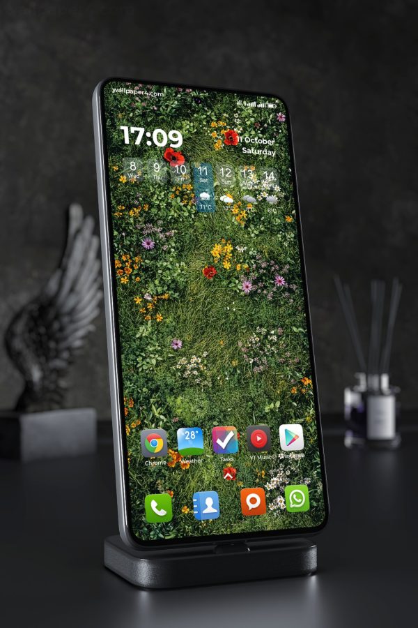 Phone Wallpaper 7762 - Colorful Wildflowers in a Lush Green Meadow
