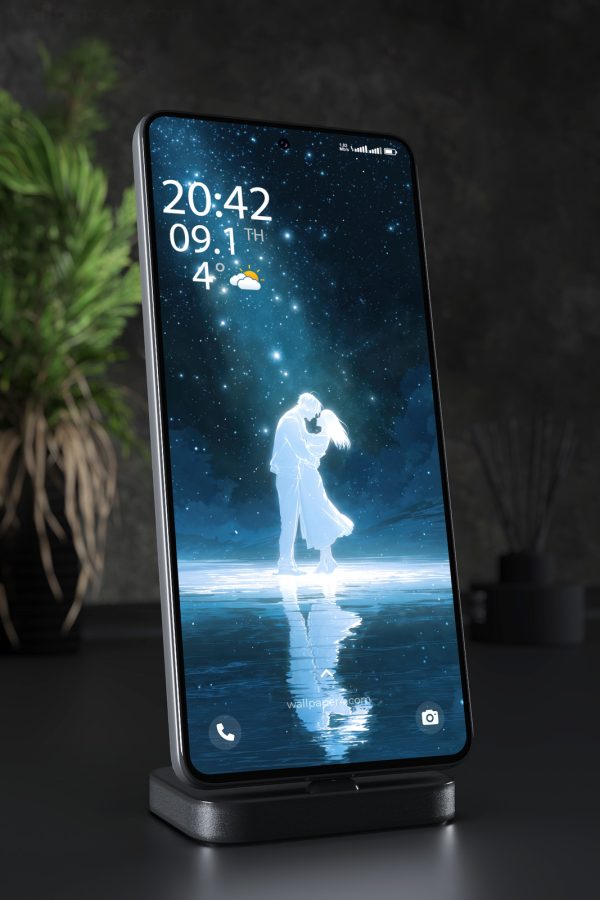 Phone Wallpaper 8086 - Starry Night Romance Beneath a Blue Sky