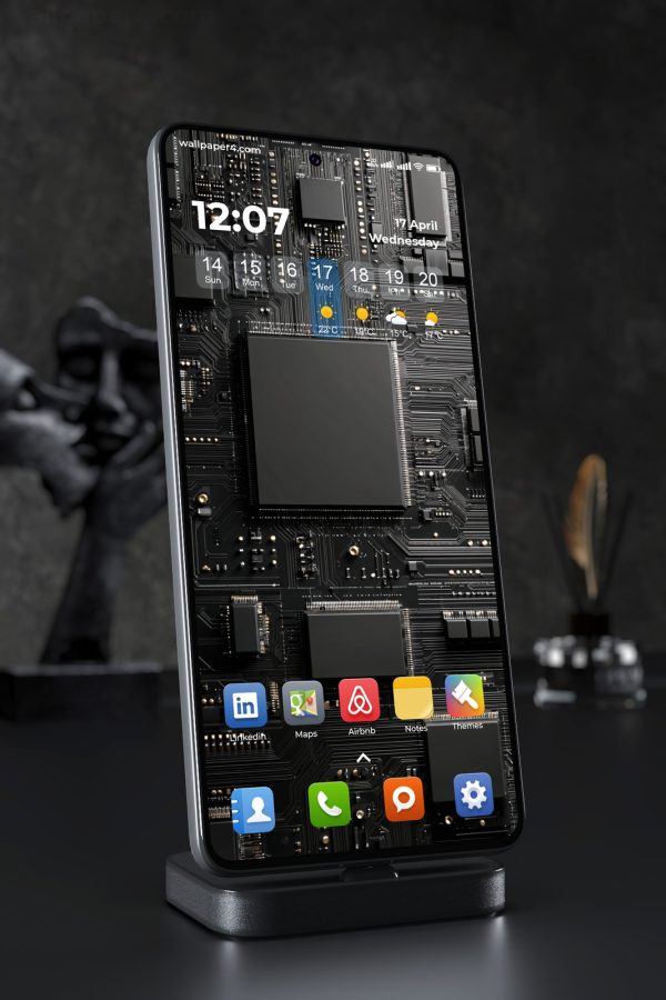 Phone Wallpaper 8314 - Black Circuit Board and Processor Technology
