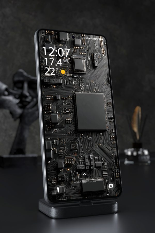 Mobile Wallpaper 8314 - Black Circuit Board and Processor Technology