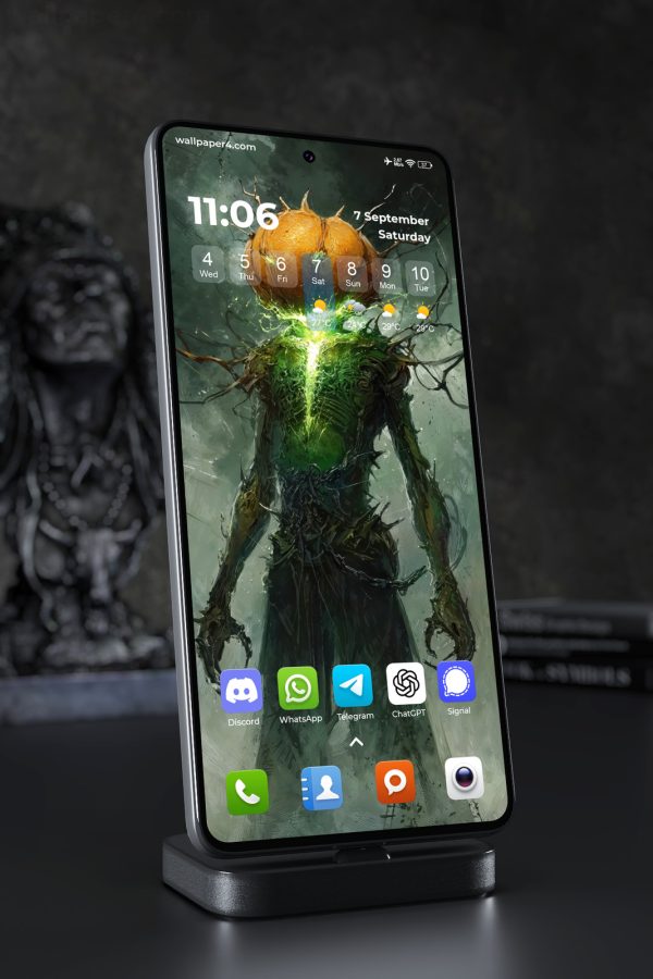 Mobile Wallpaper 8405 - Pumpkin Head Dark Fantasy Creature Art