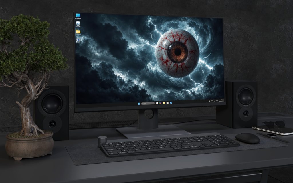 Laptop Wallpaper 9022 - Storm Clouds and Lightning Around a Giant Eye
