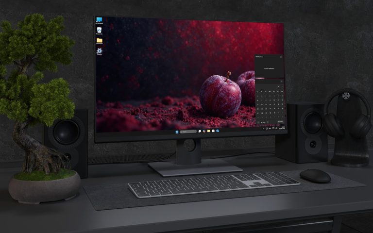 Desktop Wallpaper 9153 - Dark Plums Across a Crimson Textured Ground